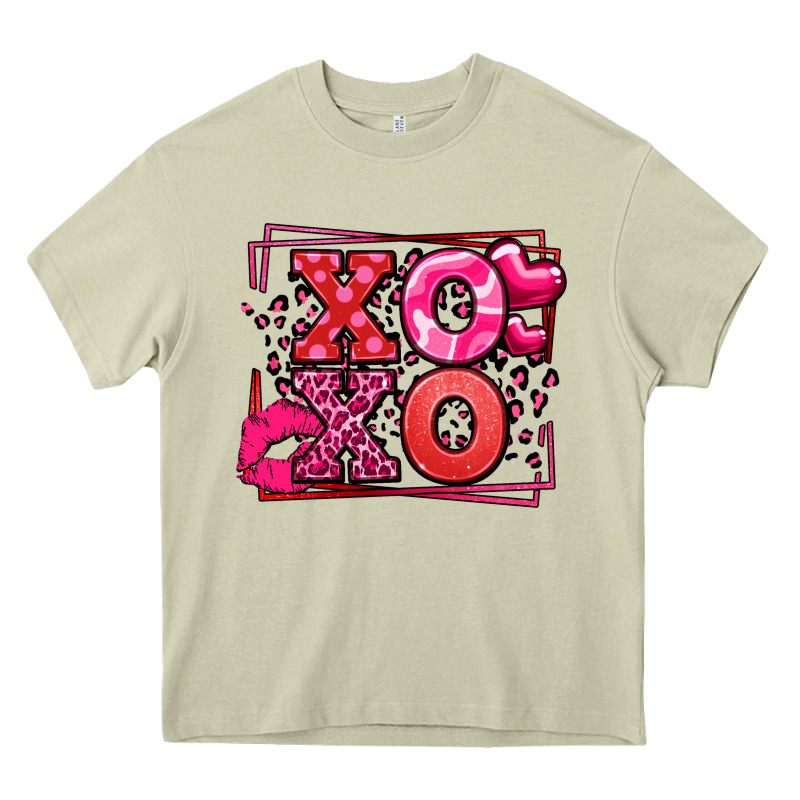 Xoxo Valentine's Day Leopard Frame Heavy Core Tee by LillyAllenDesigns | Teevron