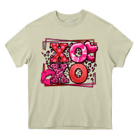 Mossy Xoxo Valentine's Day leopard frame Heavy Core Tee - LillyAllenDesigns