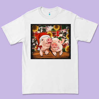 Christmas Pigs Tumbler Premium Tee Designed By Jasminsmagicworld