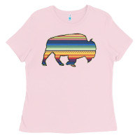 Bubblegum Pink Aztec Bison Silhouette Ladies Tee - Bettercallsaul