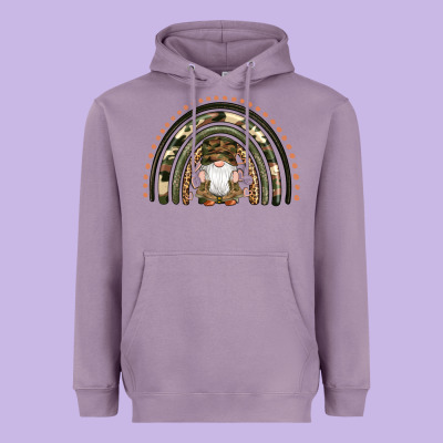 Camouflage Gnomes Rainbow Heavyweight Hoodie Designed By Artiststas