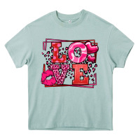 Arona Love Valentine's Day leopard frame Heavy Core Tee - LillyAllenDesigns
