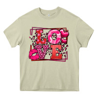 Mossy Love Valentine's Day leopard frame Heavy Core Tee - LillyAllenDesigns