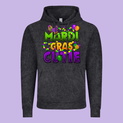 Mardi Gras Cutie Vintage Hoodie Designed By Cowgirlartshop