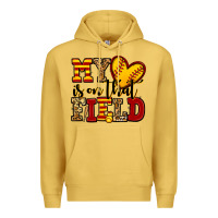Antique Gold my heart is on that field softball Premium Hoodie - Jasminsmagicworld