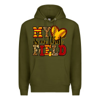 Army Green my heart is on that field softball Premium Hoodie - Jasminsmagicworld