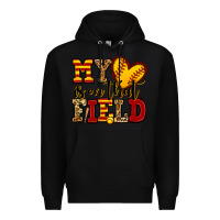 Black my heart is on that field softball Premium Hoodie - Jasminsmagicworld