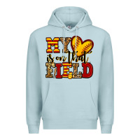 Blue Mist my heart is on that field softball Premium Hoodie - Jasminsmagicworld