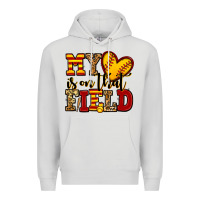 Dove Grey my heart is on that field softball Premium Hoodie - Jasminsmagicworld
