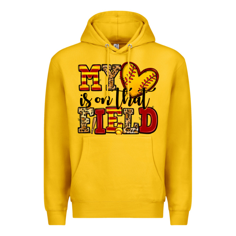 My Heart Is On That Field Softball Premium Hoodie by Jasminsmagicworld | Teevron
