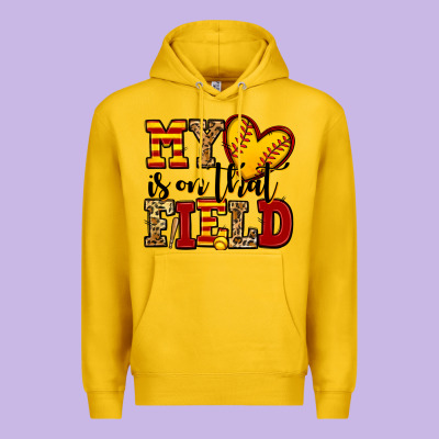 My Heart Is On That Field Softball Premium Hoodie Designed By Jasminsmagicworld