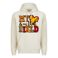 Oatmeal Heather my heart is on that field softball Premium Hoodie - Jasminsmagicworld
