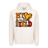 Pale Pink my heart is on that field softball Premium Hoodie - Jasminsmagicworld