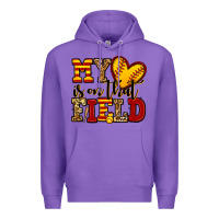 Purple my heart is on that field softball Premium Hoodie - Jasminsmagicworld