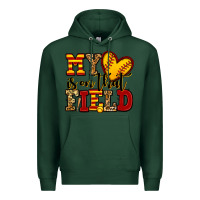 Sports Green my heart is on that field softball Premium Hoodie - Jasminsmagicworld
