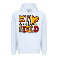 White my heart is on that field softball Premium Hoodie - Jasminsmagicworld