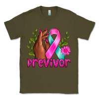 Army Green Previvor Breast Cancer Classic Tee - NancyCooperArtShop