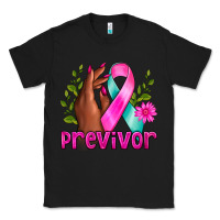 Black Previvor Breast Cancer Classic Tee - NancyCooperArtShop
