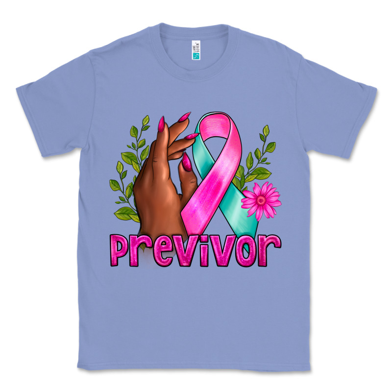 Previvor Breast Cancer Classic Tee by NancyCooperArtShop | Teevron