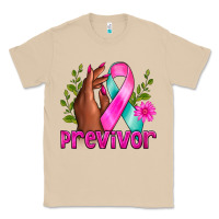 Mushroom Previvor Breast Cancer Classic Tee - NancyCooperArtShop