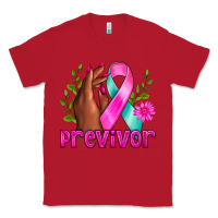 Red Previvor Breast Cancer Classic Tee - NancyCooperArtShop