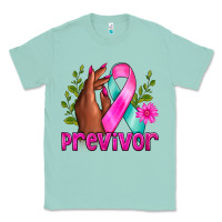 Seafoam Previvor Breast Cancer Classic Tee - NancyCooperArtShop
