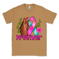 Toasted Coconut Previvor Breast Cancer Classic Tee - NancyCooperArtShop