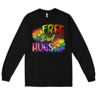 Black Free dad hugs Long Sleeve Tee - CowGirlArtShop