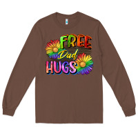 Chestnut Free dad hugs Long Sleeve Tee - CowGirlArtShop