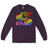Plum Free dad hugs Long Sleeve Tee - CowGirlArtShop