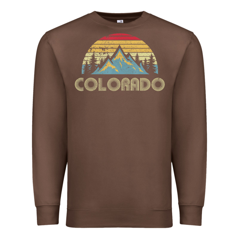 Colorado Retro Vintage Mountains Nature Hiking Premium Sweatshirt by minhPixels | Teevron