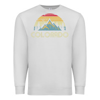 Dove Grey Colorado Retro Vintage Mountains Nature Hiking Premium Sweatshirt - minhPixels