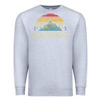 Heather Grey Colorado Retro Vintage Mountains Nature Hiking Premium Sweatshirt - minhPixels