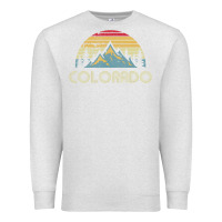 Oatmeal Heather Colorado Retro Vintage Mountains Nature Hiking Premium Sweatshirt - minhPixels