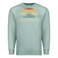 Seafoam Colorado Retro Vintage Mountains Nature Hiking Premium Sweatshirt - minhPixels