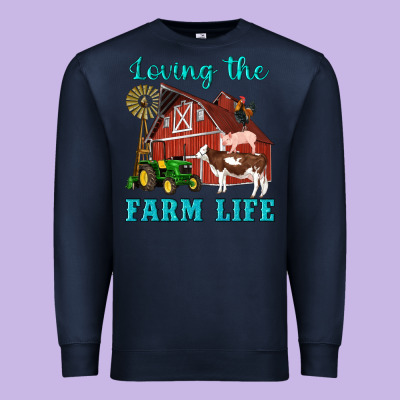 Western Loving The Farm Life Barn Cow Pig Rooster Tractor Wind Wheel Premium Sweatshirt Designed By Artiststas