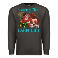 Smoke western loving the farm life barn cow pig rooster tractor wind wheel Premium Sweatshirt - Artiststas