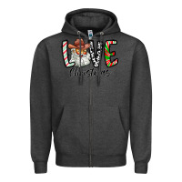 Charcoal Heather Love Christmas Santa Zipper Hoodie - CowhideDigitalArt