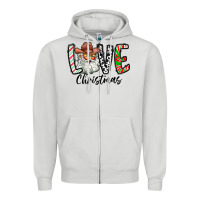 Dove Grey Love Christmas Santa Zipper Hoodie - CowhideDigitalArt
