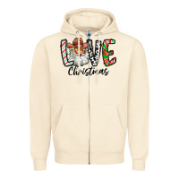 Sandshell Love Christmas Santa Zipper Hoodie - CowhideDigitalArt