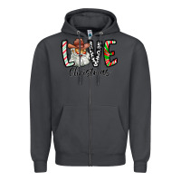 Smoke Love Christmas Santa Zipper Hoodie - CowhideDigitalArt