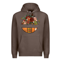 Coffee customize floral pumpkin Premium Hoodie - BundleAndBundleShop