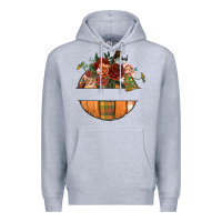 Heather Grey customize floral pumpkin Premium Hoodie - BundleAndBundleShop
