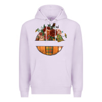 Lilac customize floral pumpkin Premium Hoodie - BundleAndBundleShop