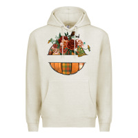 Oatmeal Heather customize floral pumpkin Premium Hoodie - BundleAndBundleShop