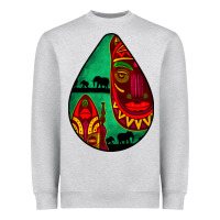 African Masks Teardrop  3 Heavyweight Sweatshirt | Teevron
