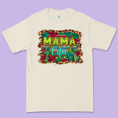Mama Cita Serape Background Premium Tee Designed By Barkaloodesign
