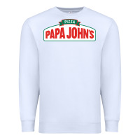 White product pizza papa jhons Premium Sweatshirt - minhPixels