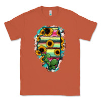 Copper Illinois Map Sunflower Cactus Serape Classic Tee - RanaPortraitStore