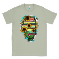 Matcha Illinois Map Sunflower Cactus Serape Classic Tee - RanaPortraitStore